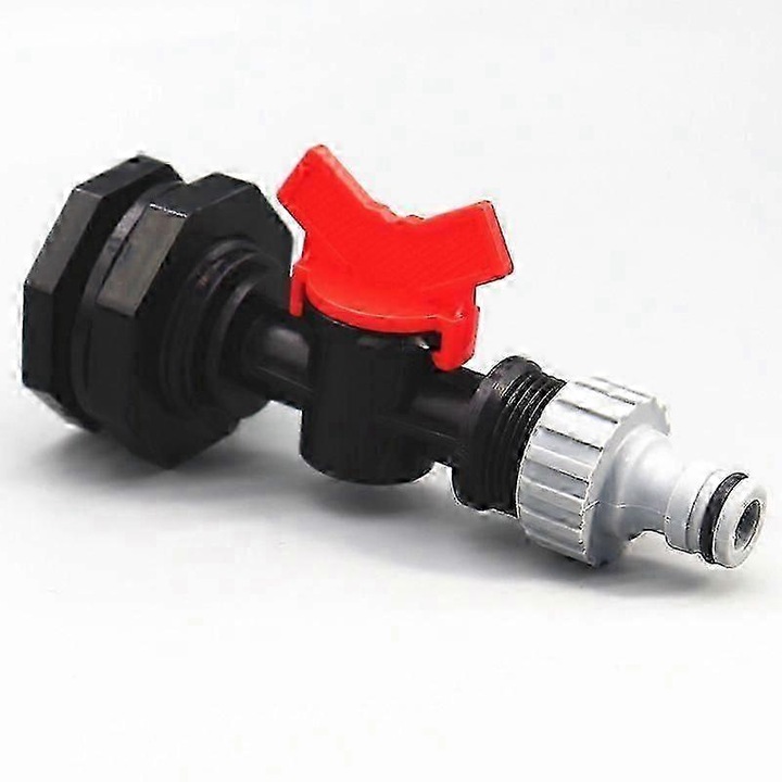 Conector robinet 3/4 inch plastic, supapa on/off, pentru irigatii, standard rapid