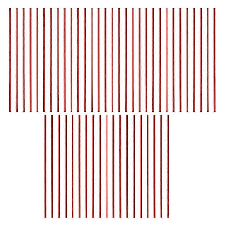 Set 100 paie extensibile pentru spray, plastic, rosu, 10cm