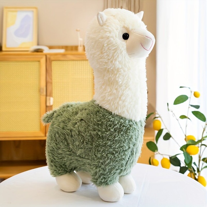 Jucarie de plus alpaca, 25cm, verde