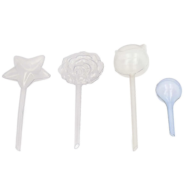 Set 4 Udatoare automate pentru ghivece, transparent, 25x10x3.7cm