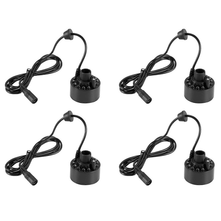 Set 4 generatoare ceata, negru, 24V, 40x60mm, plastic