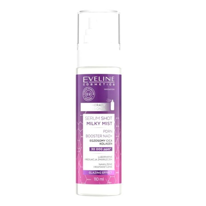 Ser - Mist laptos Serum Shot Milky Mist PDRN Booster NAD+ Exozomi Cica si Colagen Eveline 110 ml