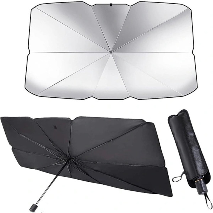 Autó napellenző 125x65cm összecsukható hőszigetelő ezüst