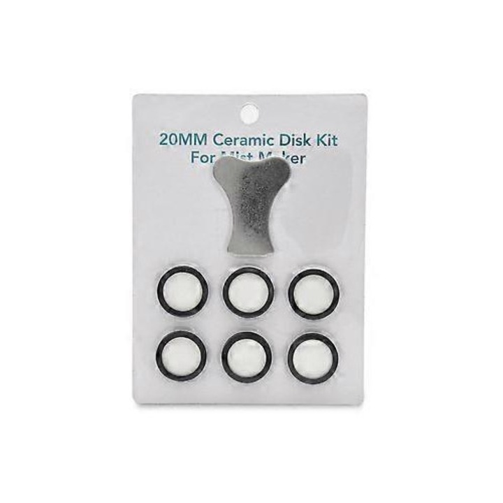 Set 24 discuri atomizare 20mm metal plastic negru alb argintiu cu 4 chei