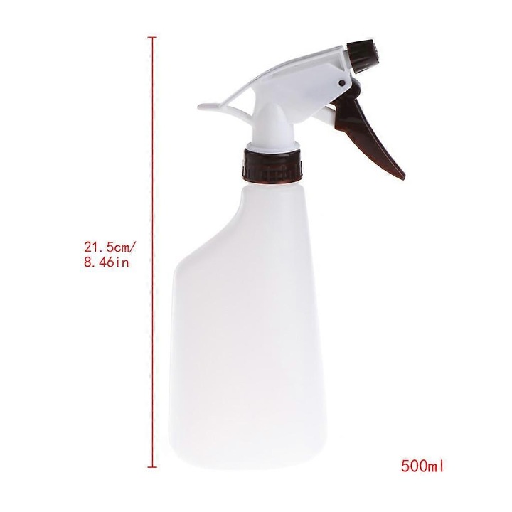 Stropitoare manuala 500ml transparenta pentru gradina 21.5cm