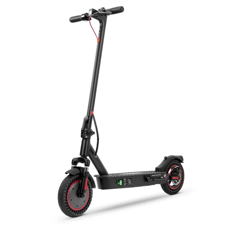 I9 Max, Trotineta electrica (E-scooter), 36V, Autonomie 40–60 km, Roti 25, 4 cm, Pliabila, Timp de incarcare 6–8 h, Negru