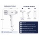 Aparat de Calcat cu Abur Portabil TOBI TB-965, 1500W, Incalzire Rapida, Rezervor de Apa Integrat, pentru Haine, Perdele si Textile Delicate, Alb