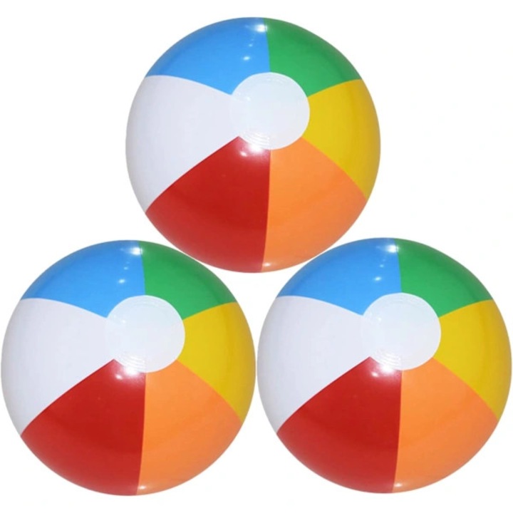 Set mingi de plaja, 3 buc, PVC, multicolor, 30 cm