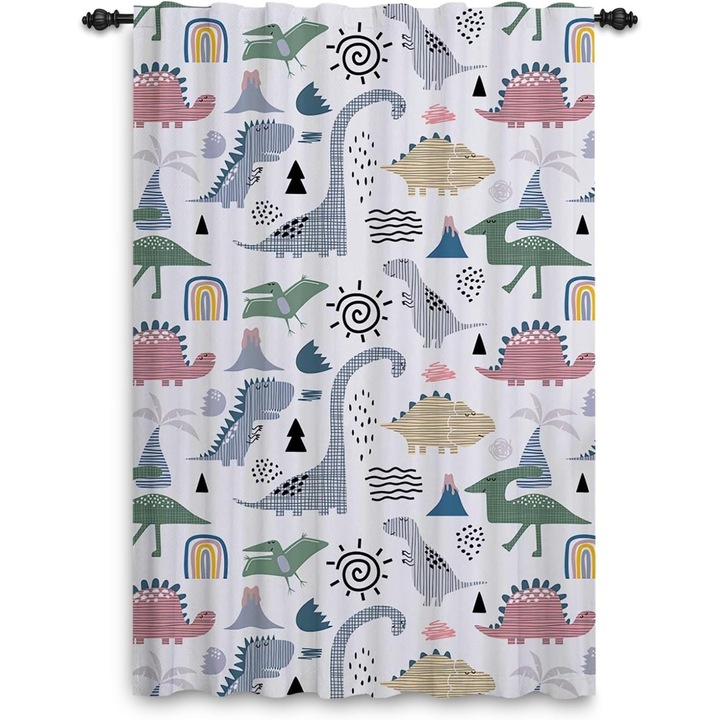 Perdea groasa pentru copii cu dinozauri 229 cm inaltime, 117 cm latime, 1 bucata