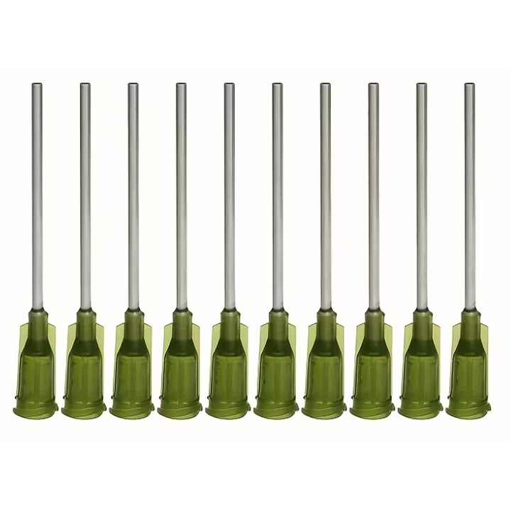 Ipari tűk 38mm luer lock fecskendőkhöz széles heggyel, 55mm teljes hossz, 38mm tűhossz - 25 darabos készlet