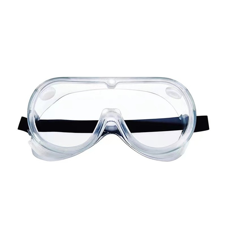 Ochelari de protectie anti-aburire si anti-stropire cu lentile transparente si banda elastica complet reglabila, ochelari de protectie universali pentru femei sau barbati (1 pereche)