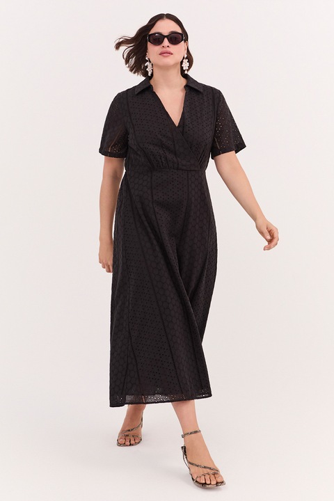 Fiorella Rubino, Rochie petrecuta din bumbac, Negru