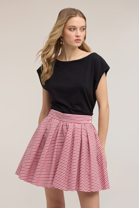 Motivi, Tricou uni cu decolteu barcuta, Negru
