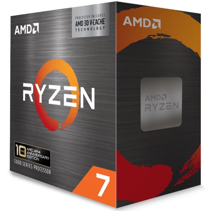 Procesor AMD Ryzen™ 7 5800X3D 10th Anniversary Edition, 100MB, 3.4GHz/ 4.5GHz Max Boost, Carbice® Ice Pad™ inclus, Socket AM4