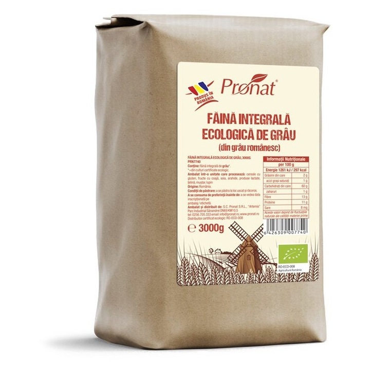Set 2 x Faina Integrala de Grau, 3000 g, Pronat