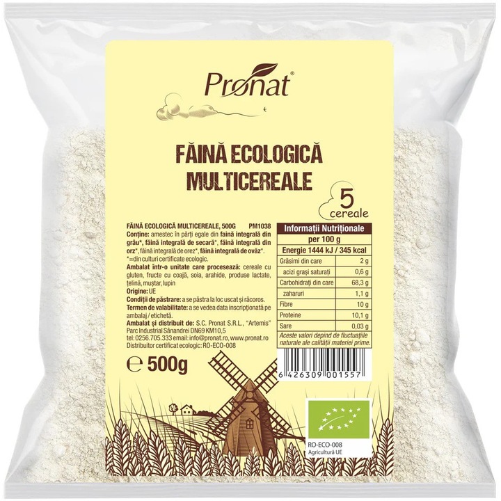 Set 2 x Faina Bio Multicereala, Pronat, 500 g