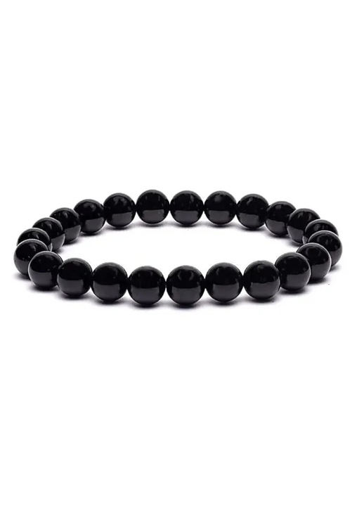 Bratara elastica cu Turmalina Neagra naturala pentru Protectie Energetica