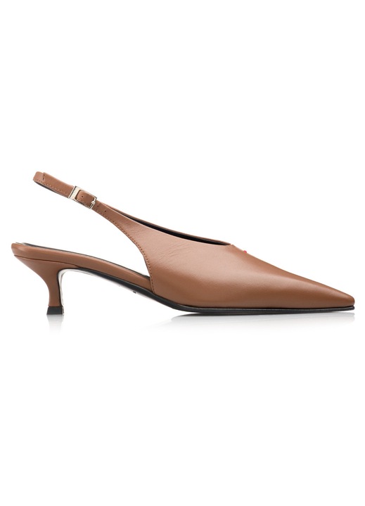 Pantofi dama, Musette, VANESSA A277, Piele naturala, Maro
