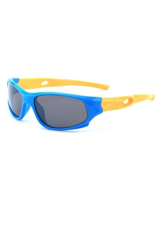 Ochelari de Soare pentru Copii Comari® KidShield Lentile Polarizate, Filtru UV400, Policarbonat, Universala, Albastru | Galben
