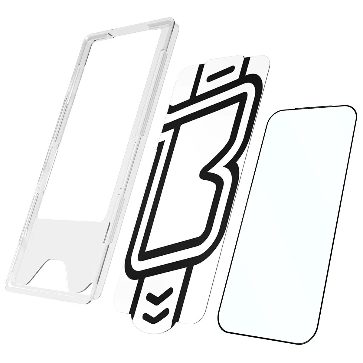 Sticla cu rama de montare Bizon Glass Aplikator Edge pentru Xiaomi 17