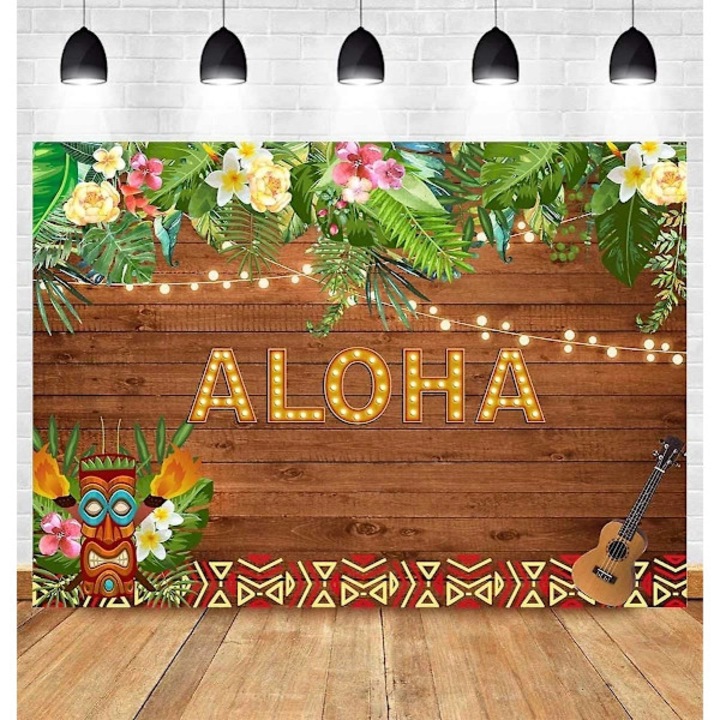 Fundal foto petrecere tropicala, 7x5ft, multicolor