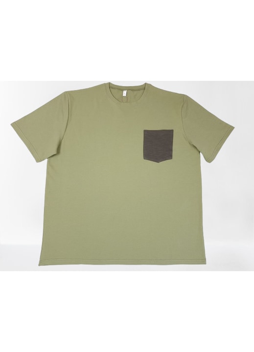 Tricou Barbatesc mari (batal), 95% Bumbac, 5% Elastan, Kaki, Kaki/Kaki deschis