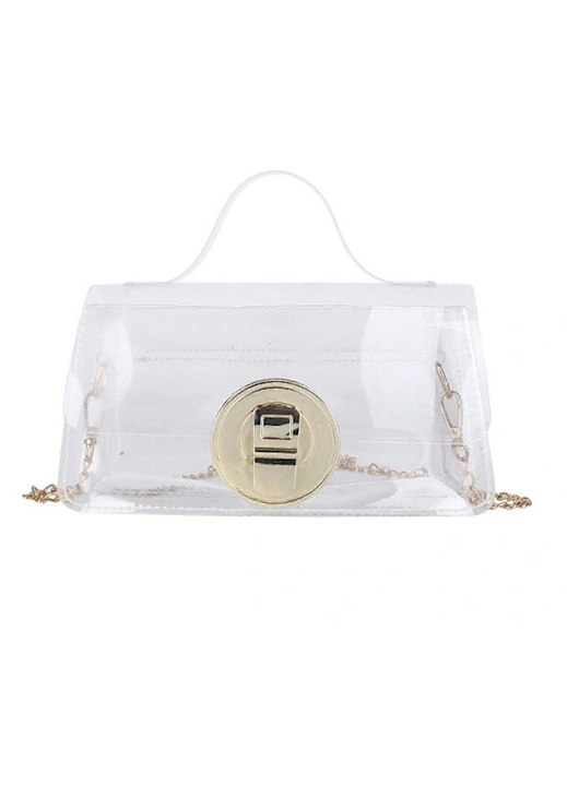 Geanta crossbody unisex PVC transparent 22x11x4cm
