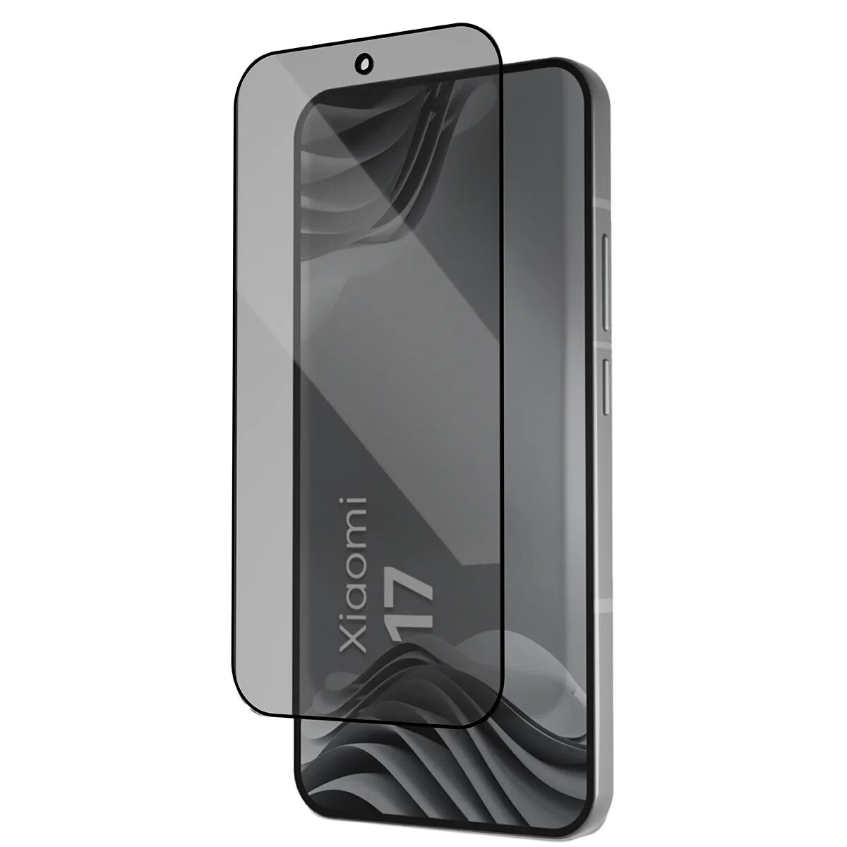 Sticla privacy cu rama de montare Bizon Glass Aplikator Shadow pentru Xiaomi 17, 2 bucati
