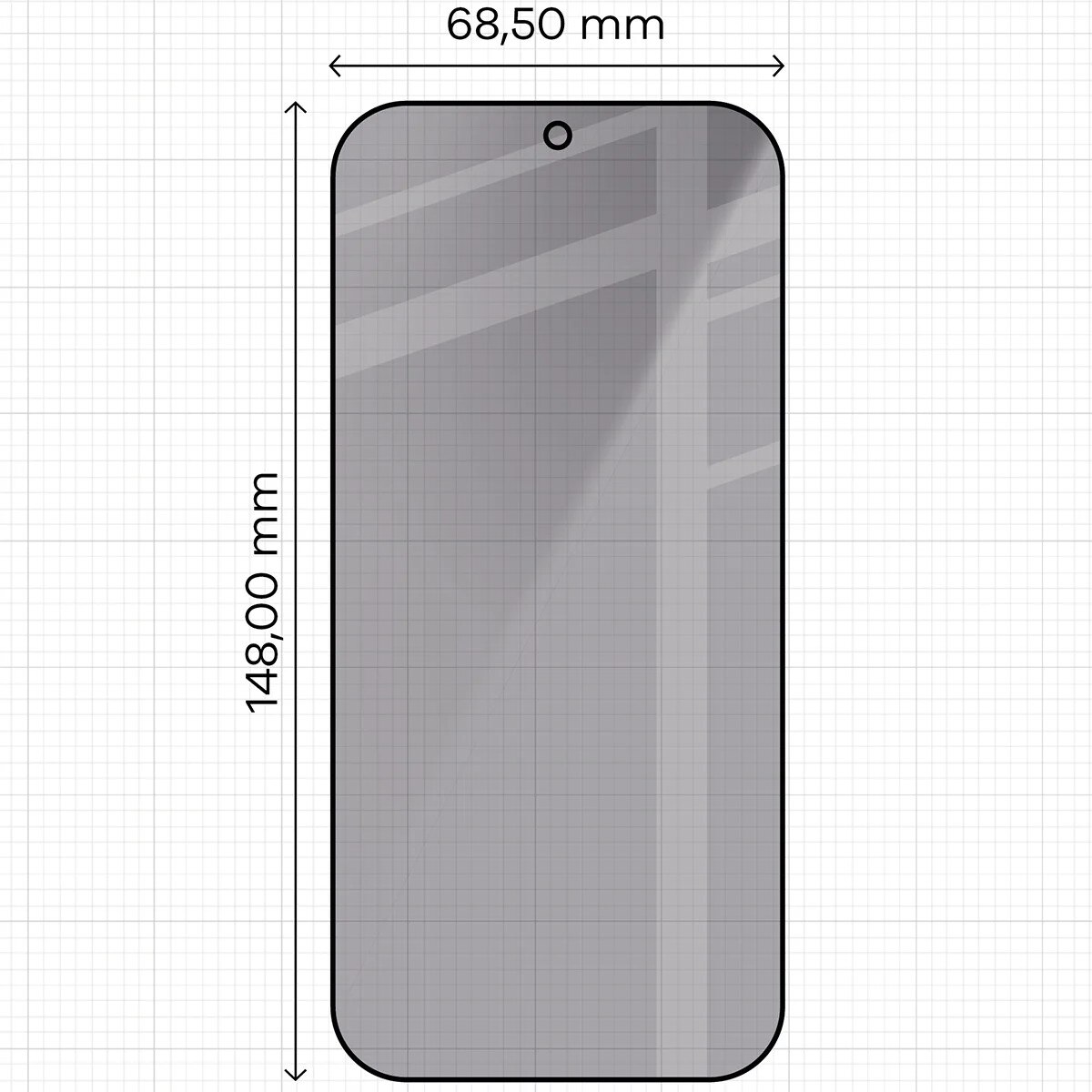 Sticla privacy cu rama de montare Bizon Glass Aplikator Shadow pentru Xiaomi 17, 2 bucati
