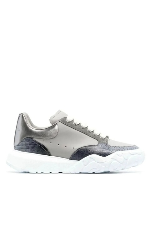 Sneakers barbati, Alexander McQueen Court Trainer, Silver, 45