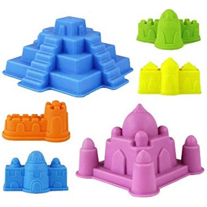 Set 6 piese jucarii plaja nisip forme colorate 13x12x15cm
