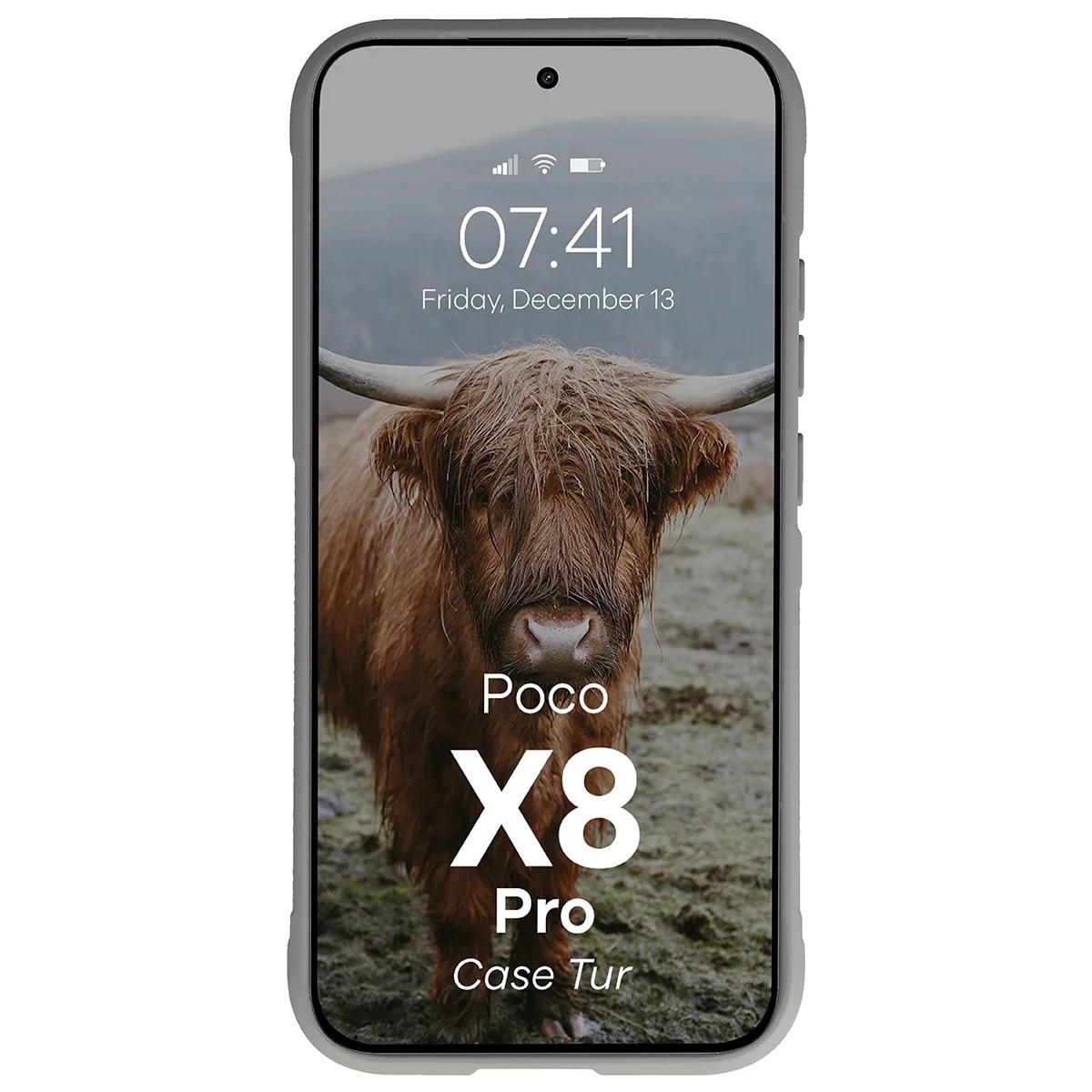 Husa Bizon Case Tur pentru Xiaomi POCO X8 Pro, Gri deschis