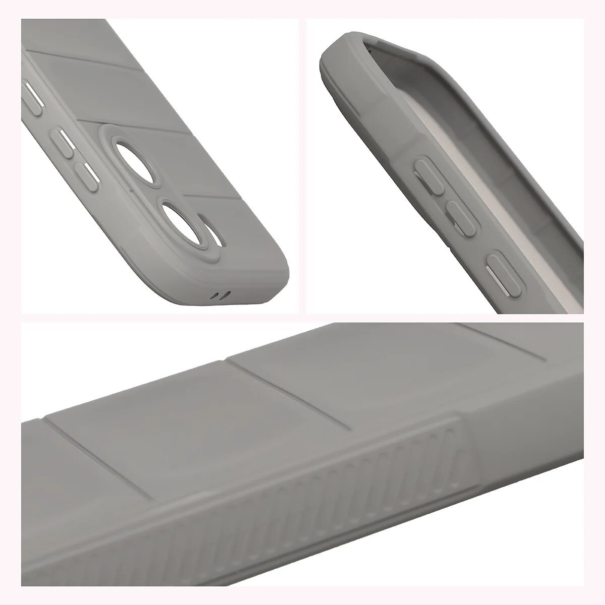 Husa Bizon Case Tur pentru Xiaomi POCO X8 Pro, Gri deschis