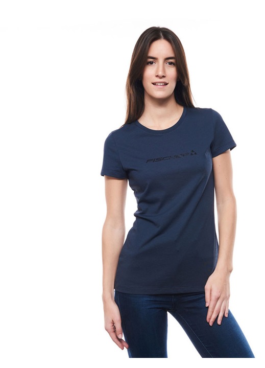 Tricou Fischer Big Logo Nightblue Femei, Albastru