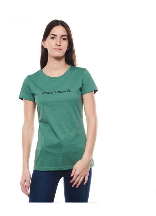 Tricou Fischer Big Logo Mossgreen Femei, Verde