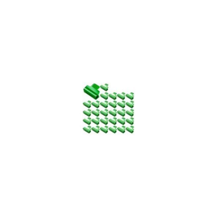 30 db üvegházi rögzítőkapocs készlet, műanyag, 4x3x2cm, fehér