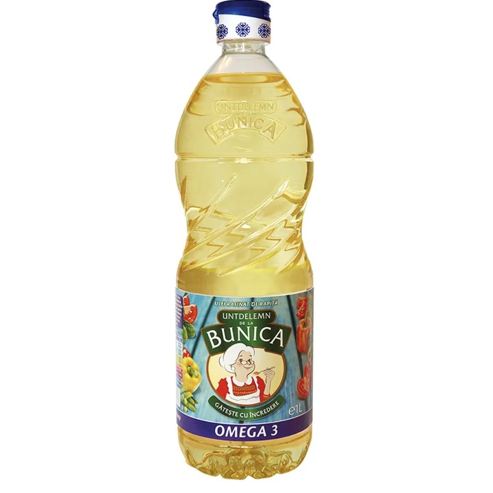 Ulei rafinat de rapita bunica omega 3, 1l