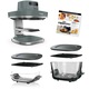 Friteuza cu aer cald Ninja CRISPi PRO XL 7-in-1 AS101EUGY, 2050W, capacitate 5,7L, sistem PowerPod, 2 recipiente sticla termorezistentă TempWare, 2 placi Crisper Plate cu invelis ceramic, baza modulara reglabila, gri