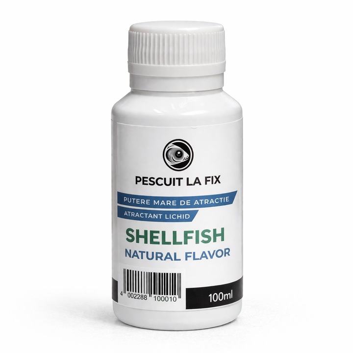 Aroma Naturala Concentrata Shellfish, Pescuit La Fix, Dubla Extractie, Aditiv Lichid Boilies si Nada Crap, 100ml