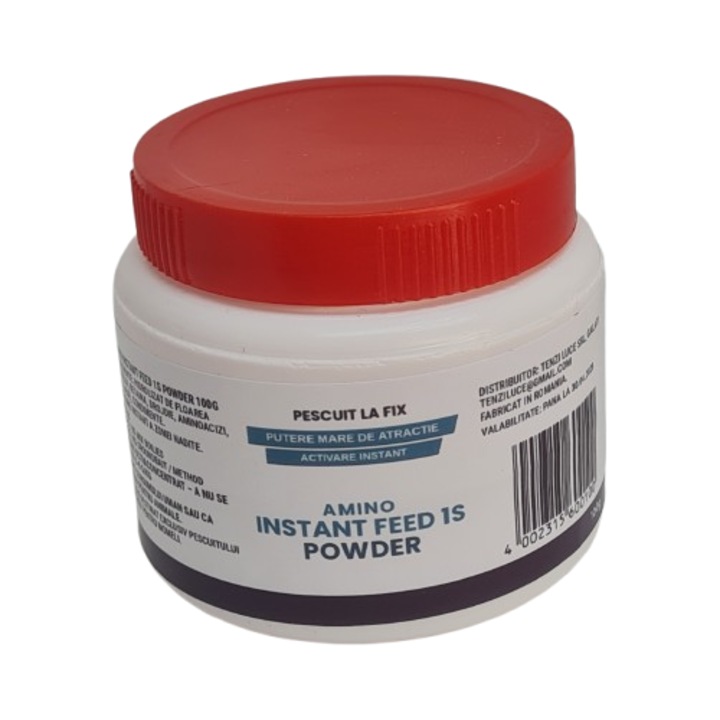 Complex Amino Instant Feed 1S por, Pescuit La Fix, Koncentrált Por Attraktáns, Etetőanyag és Bojli Adalék Pontyhoz, 100g