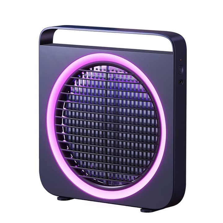 Szúnyogirtó lámpa, fali, 4 W, 1200 mA, LED, ultraibolya sugarak, hordozható, ORBER, elektromos sokkolóval, csendes, védőráccsal, asztali, hordozható vagy fali, kültéri udvarra alkalmas, ABS, 250 x 50 x 266 mm, kék