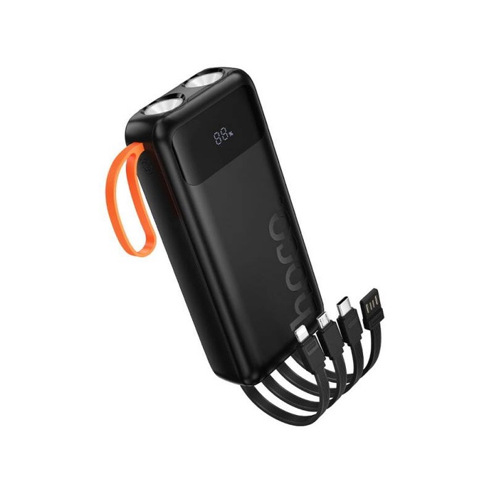 Baterie Externa Hoco J151A 20000mAh 10W 1 x Lightning - 1 x microUSB - 1 x USB-A - 1 x USB-C Negru