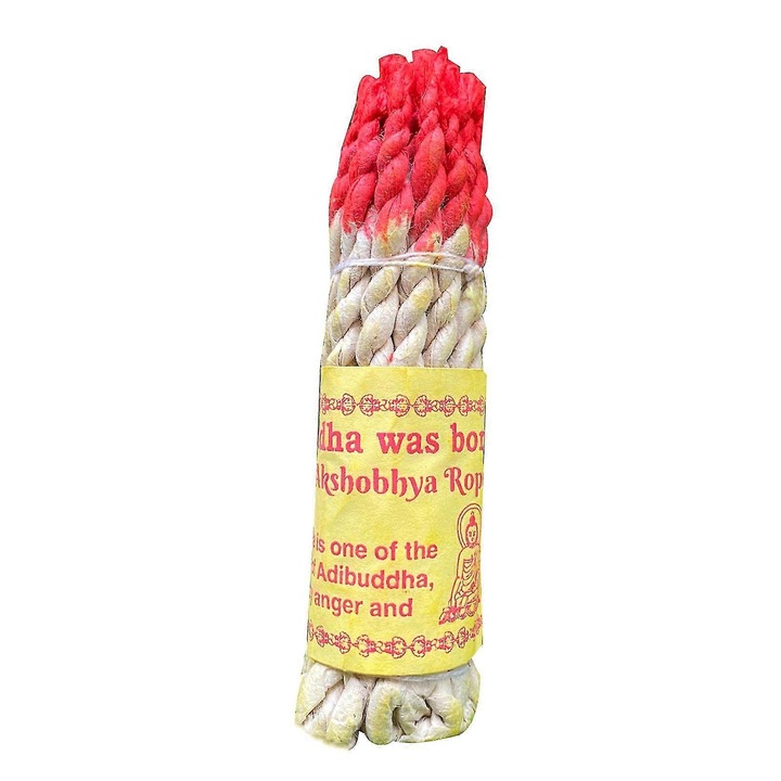 25 db fehér zsálya illatú füstölőpálcika készlet, Nepál, 10cm, többszínű