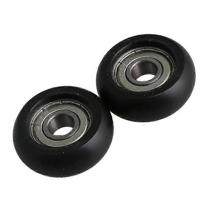 Set 4 roti ghidaj rulment otel negru argintiu 8x32x12mm