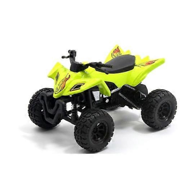 Quad motor, 1:36, zöld, 10.5x7x6.5cm, gyerek szett