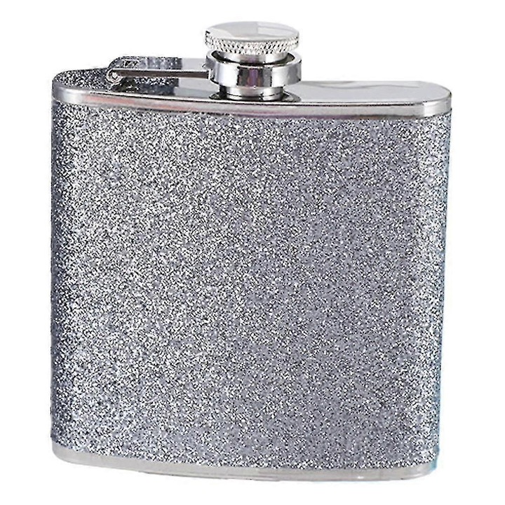 Метална бутилка 6oz черна с блясък, устойчива на ръжда