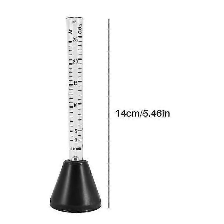CO2 gáz áramlásmérő, 25 l/perc, fekete, 14x1cm