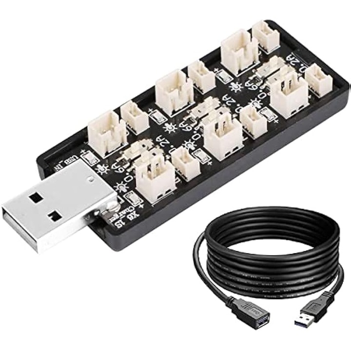 Incarcator USB LiPo 1S 3.7V 6 canale multicolor