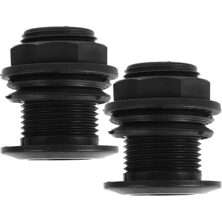 Conector rezervor apa 2 buc PVC negru 5.5x5.2x5 cm