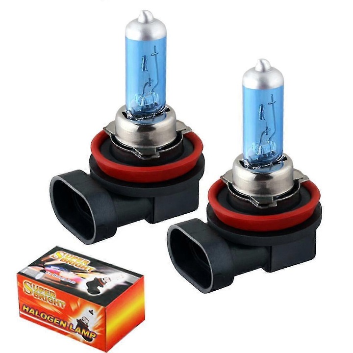 Халогенна крушка H8 35W 12V бяла 5000K комплект 2 бр